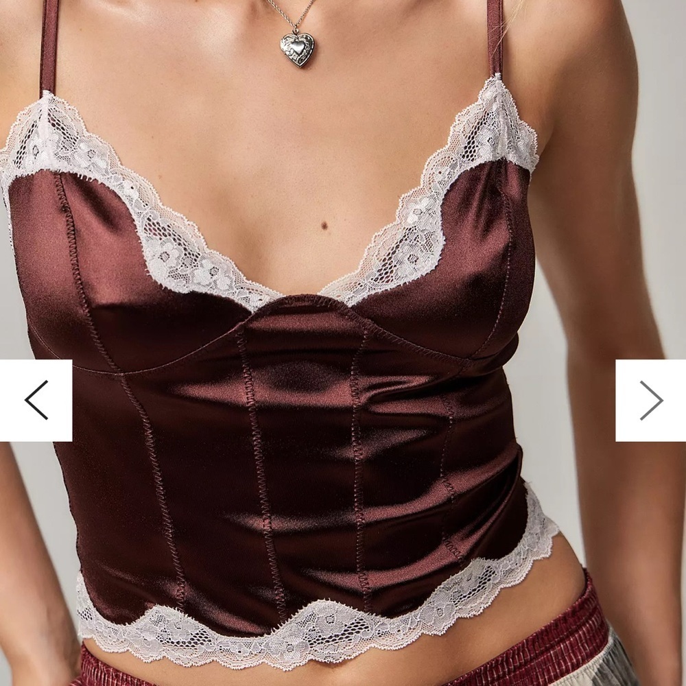 Kimchi Blue Bonnie Satin Corset Size XL - Picture 3 of 7